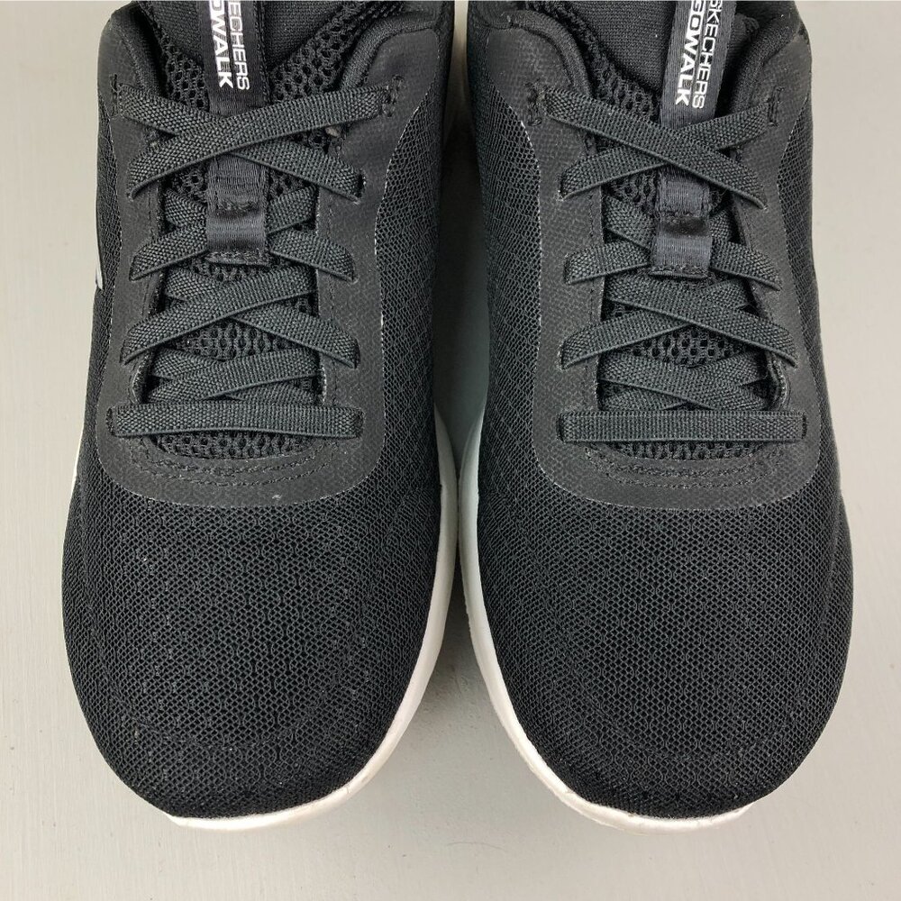 Skechers Womens Size 6 Go Walk Joy Black GogaMat Lace-Up Walking Sneakers 179021 - Picture 5 of 14